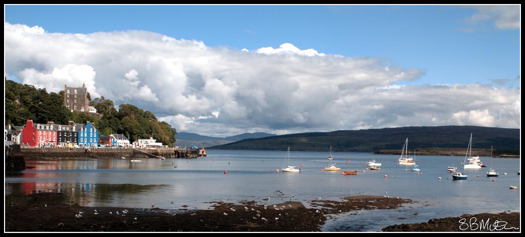 Boat Moorings and the “Balamory Houses”: Photograph by Steve Milner