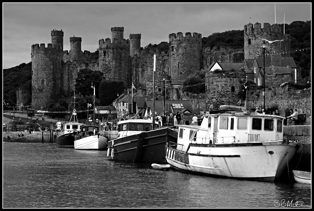 Conway Castle and Boats: Photograph by Steve Milner