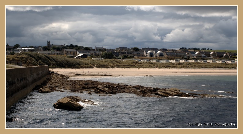 Hopeman West from Harbour: Photograph by Stephen Milner