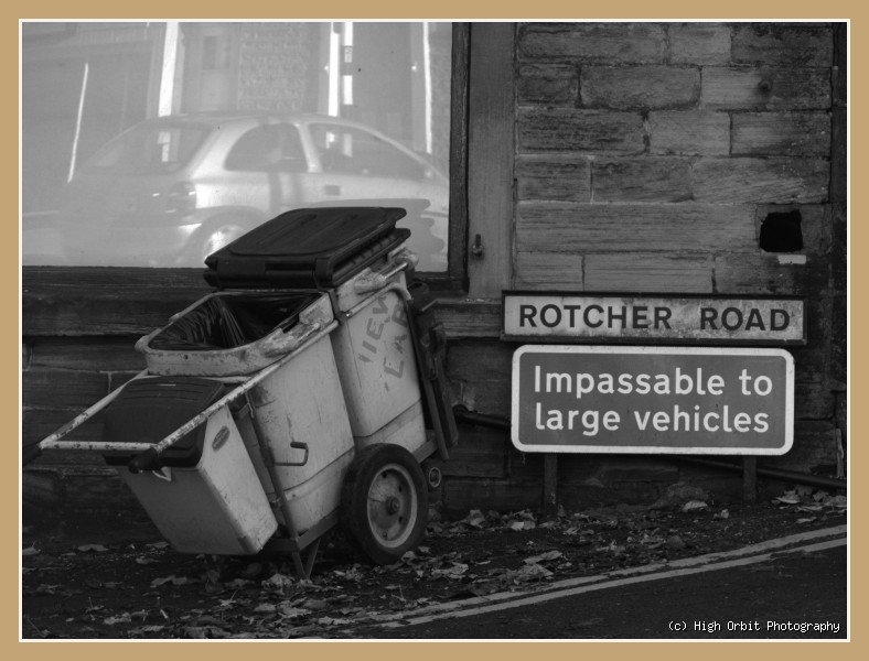 Rotcher Rd: Photograph by Stephen Milner