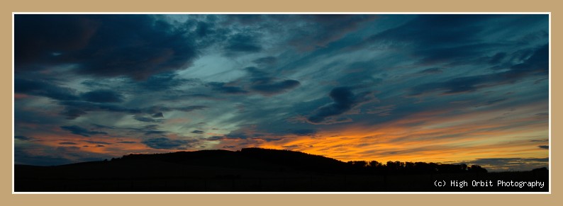 Sunset at Outchester: Photograph by Stephen Milner